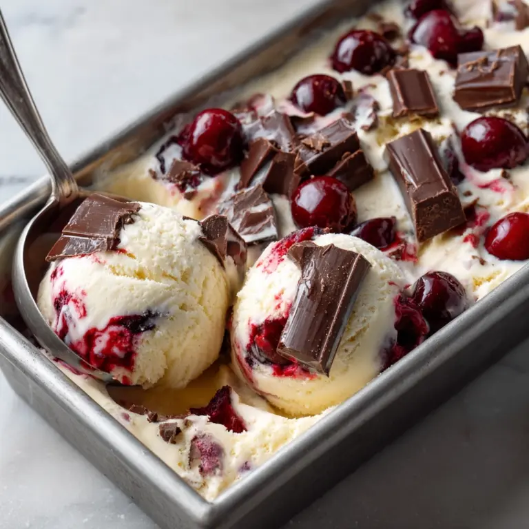 No-Churn Chocolate Cherry Ice Cream Recipe