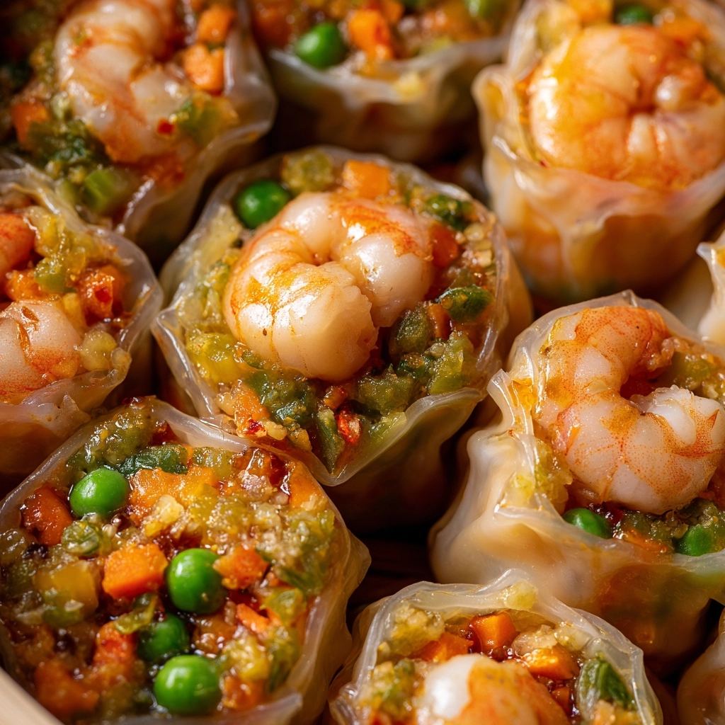 Shrimp and Vegetable Dumplings Recipe - Recipe Image