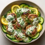 Greek Chicken Meatballs with Homemade Tzatziki Sauce Recipe