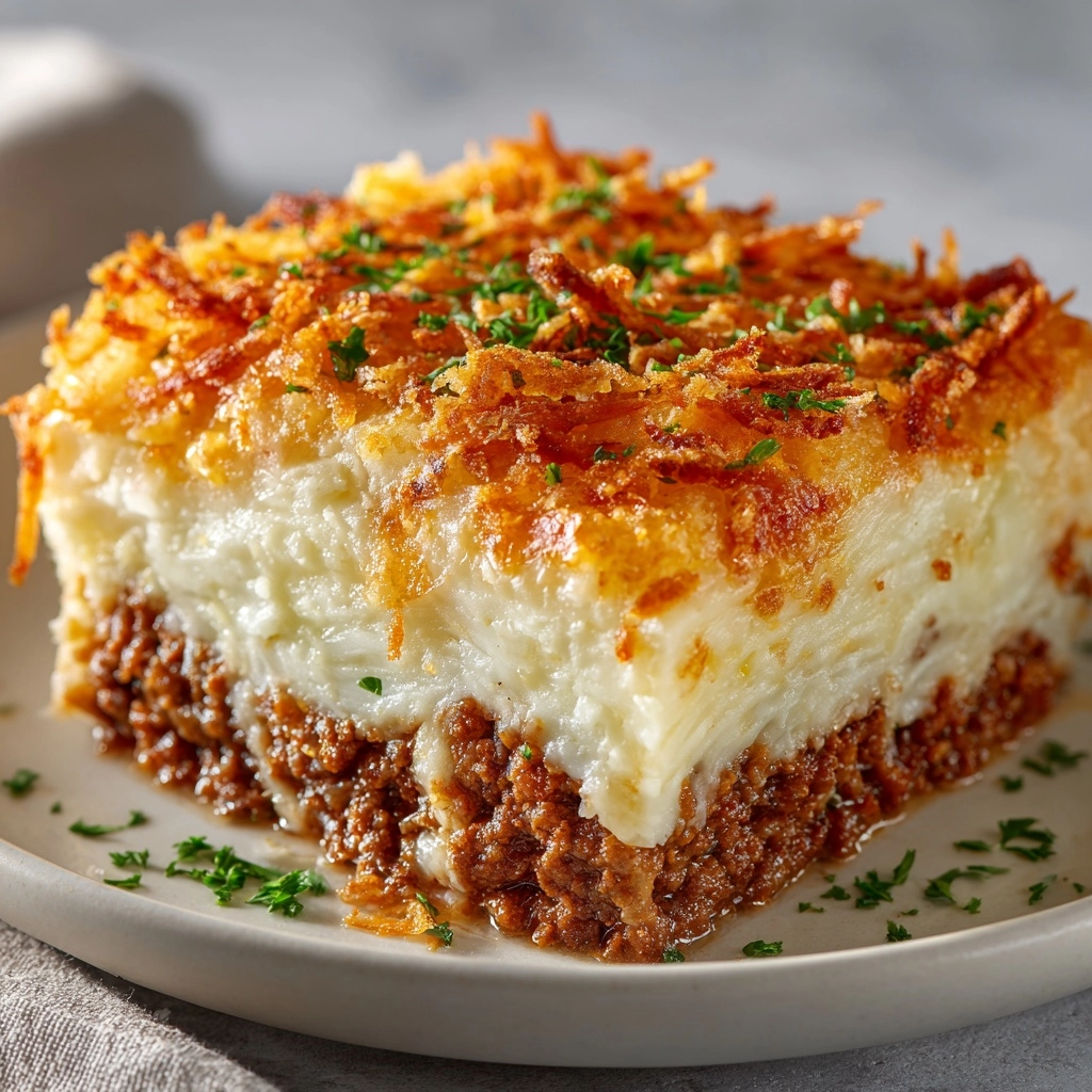 Smothered Beef Chop Scalloped Potato Casserole Recipe - Recipe Image