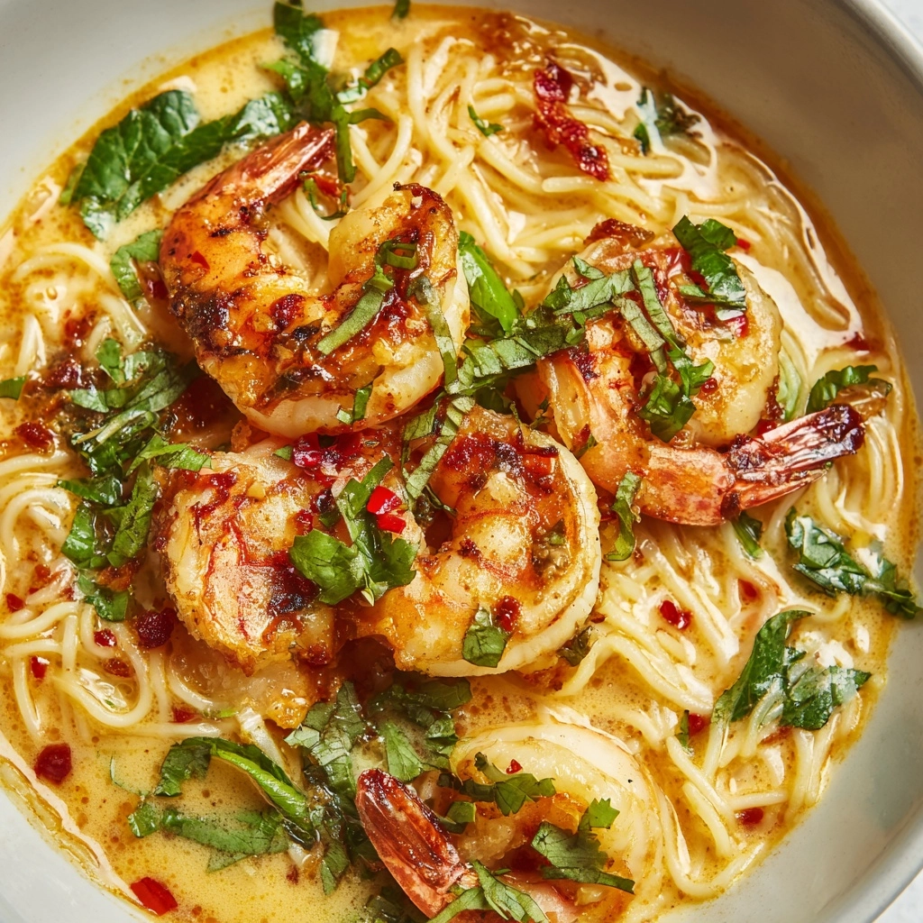 Thai Shrimp Coconut Noodle Soup Recipe