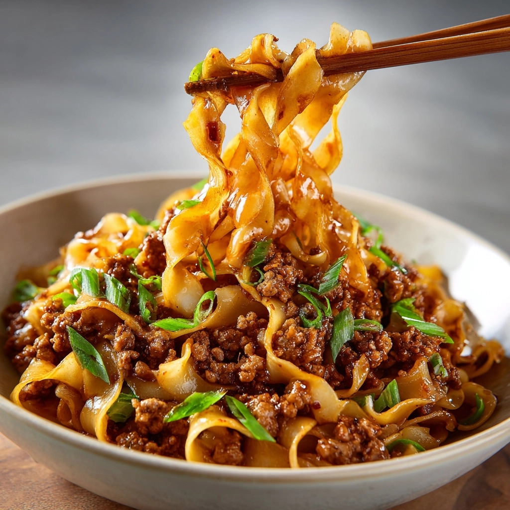 Mongolian Ground Beef Noodles Recipe - Recipe Image