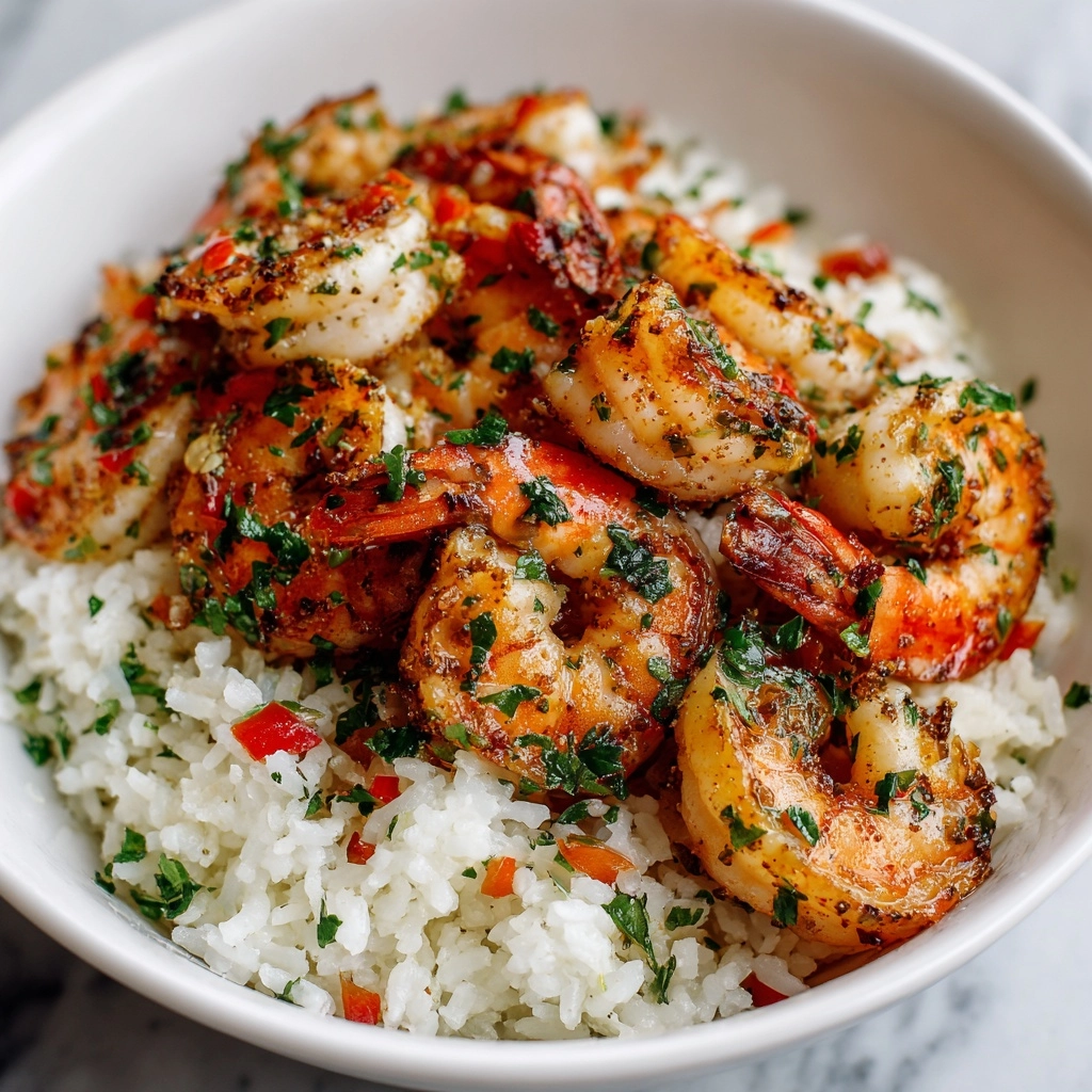Garlic Parmesan Shrimp Rice Bowls Recipe - Recipe Image