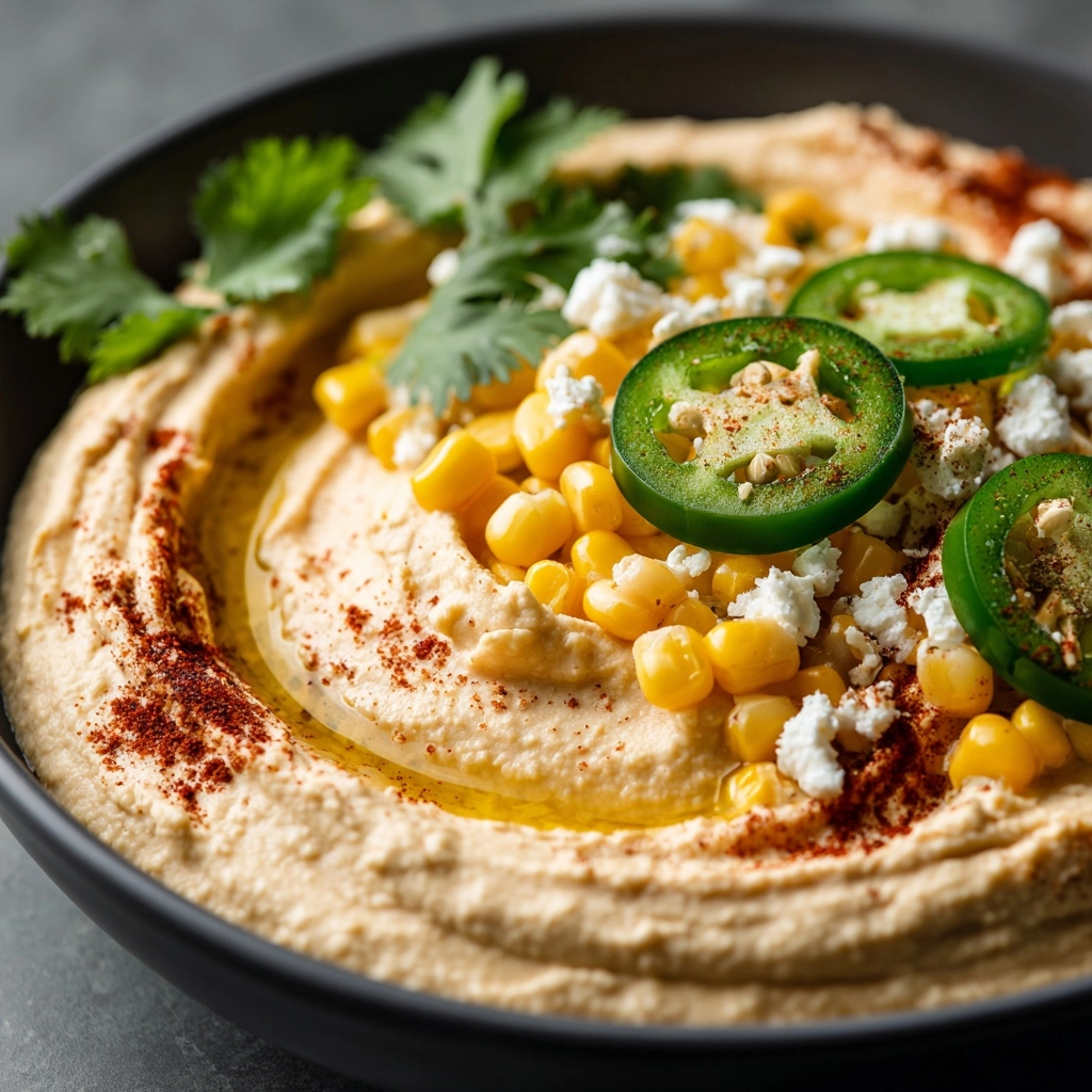 Street Corn Hummus Recipe - Recipe Image