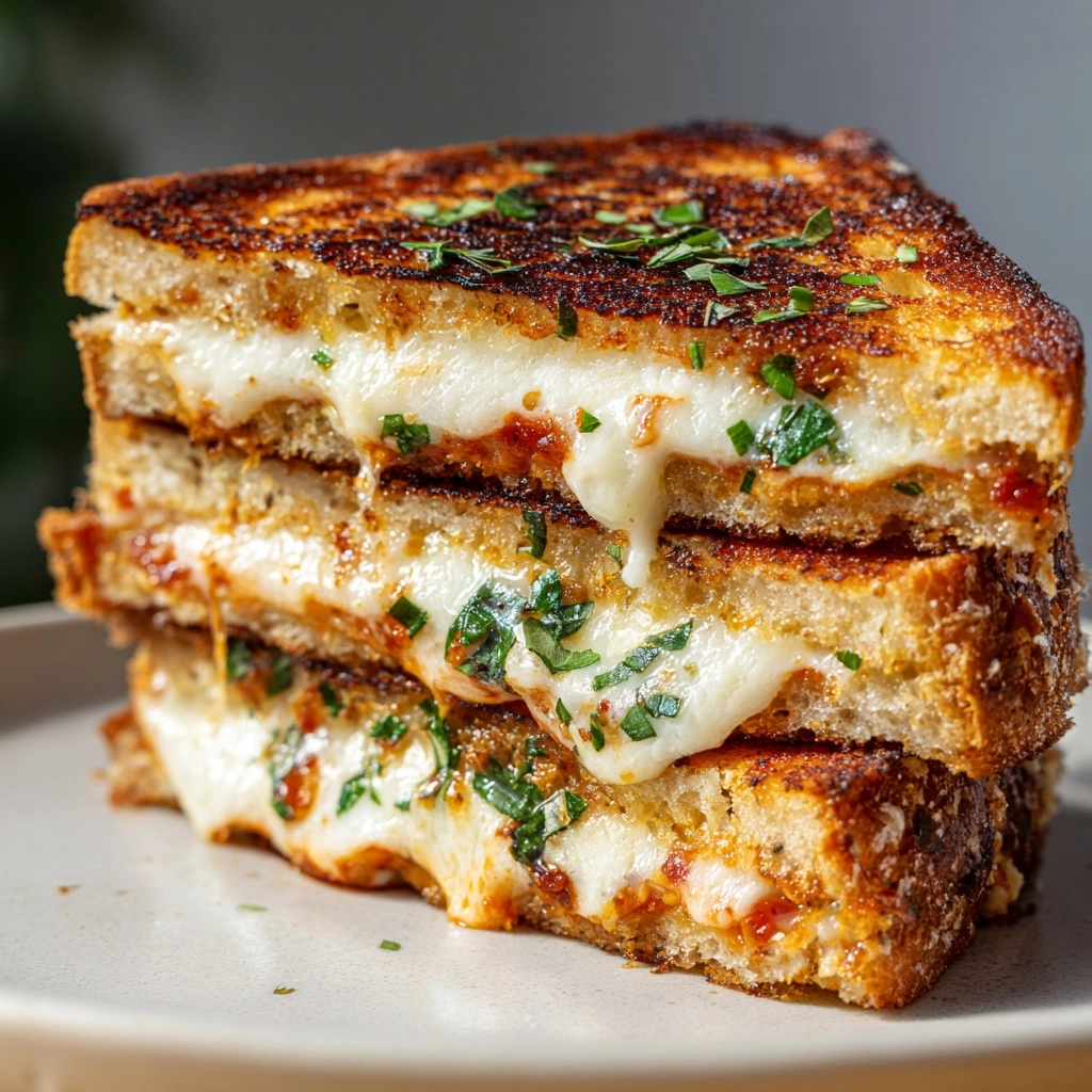 Lazy Chicken Parmesan Grilled Cheese Recipe - Recipe Image