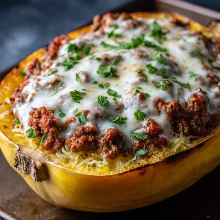 Cheesy Sausage-Stuffed Spaghetti Squash Recipe