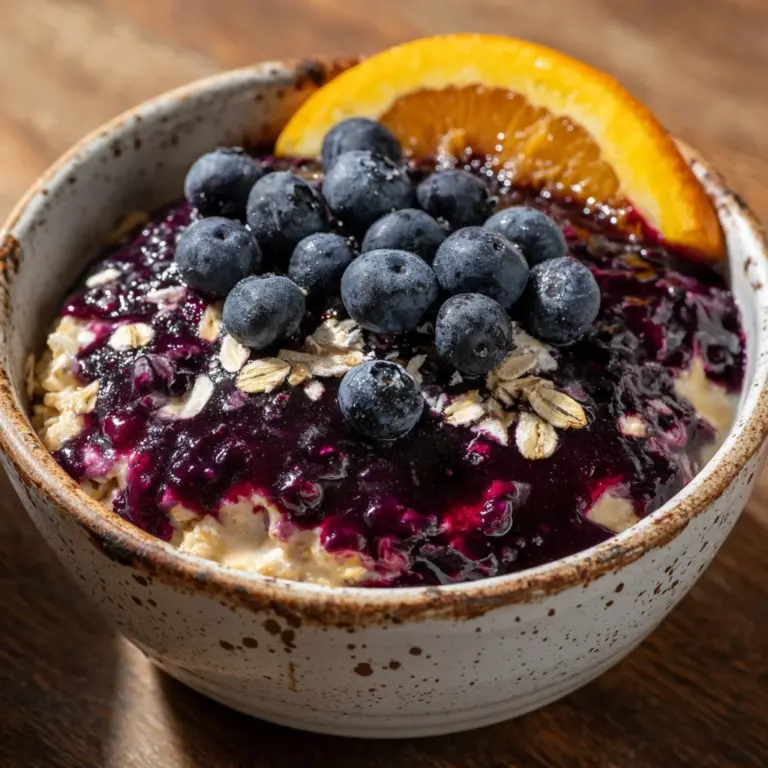Blueberry Pie Overnight Oats Recipe