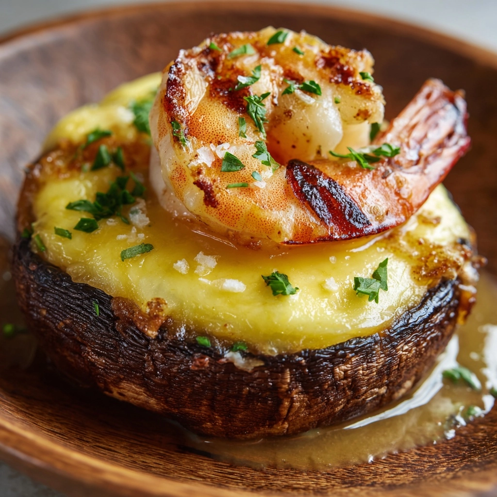 Cajun Shrimp-Stuffed Mushrooms with Cheese Pull Recipe