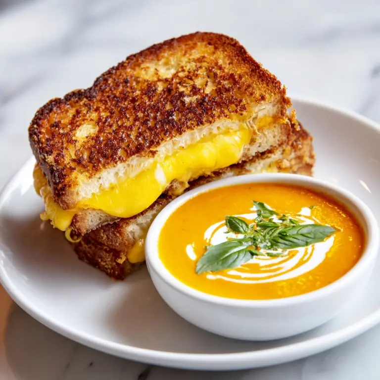 Easy Tomato Soup with Grilled Cheese Recipe