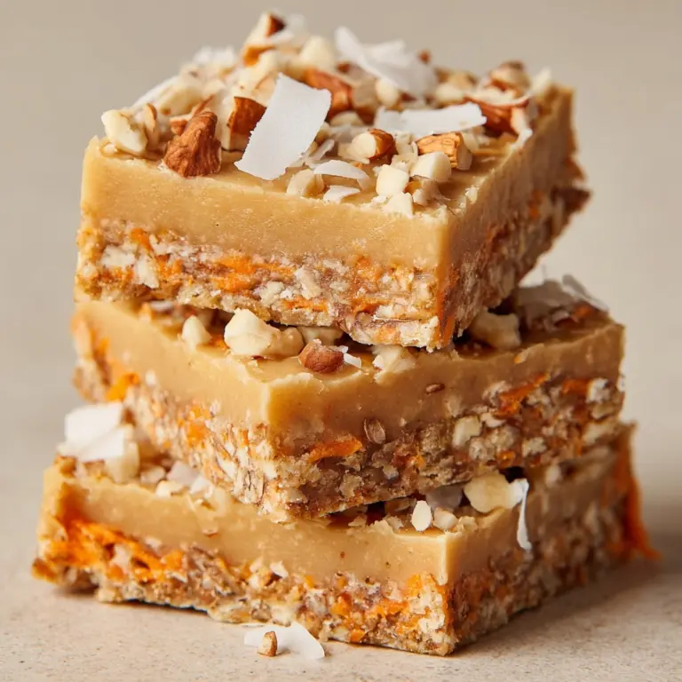 Healthy No-Bake Carrot Cake Breakfast Bars Recipe