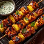 Chipotle Pineapple Bang Bang Chicken Skewers Recipe