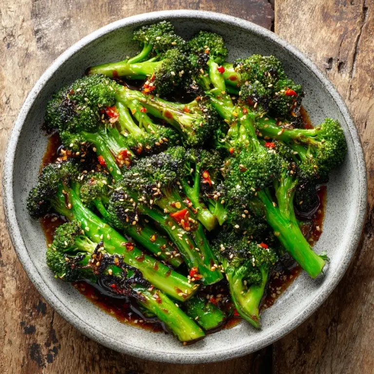 Smashed Chilli Garlic Broccoli Recipe
