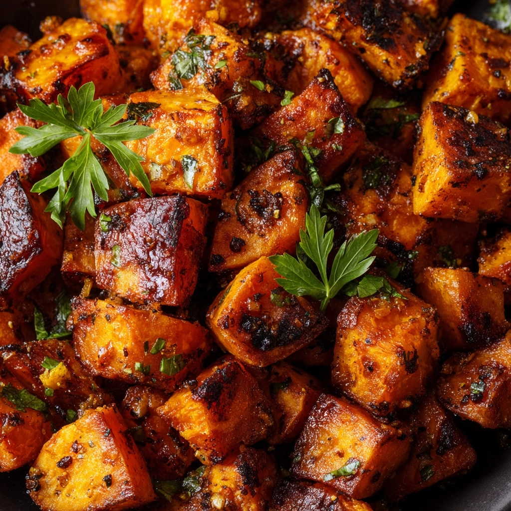 Cinnamon Maple Roasted Sweet Potatoes Recipe - Recipe Image