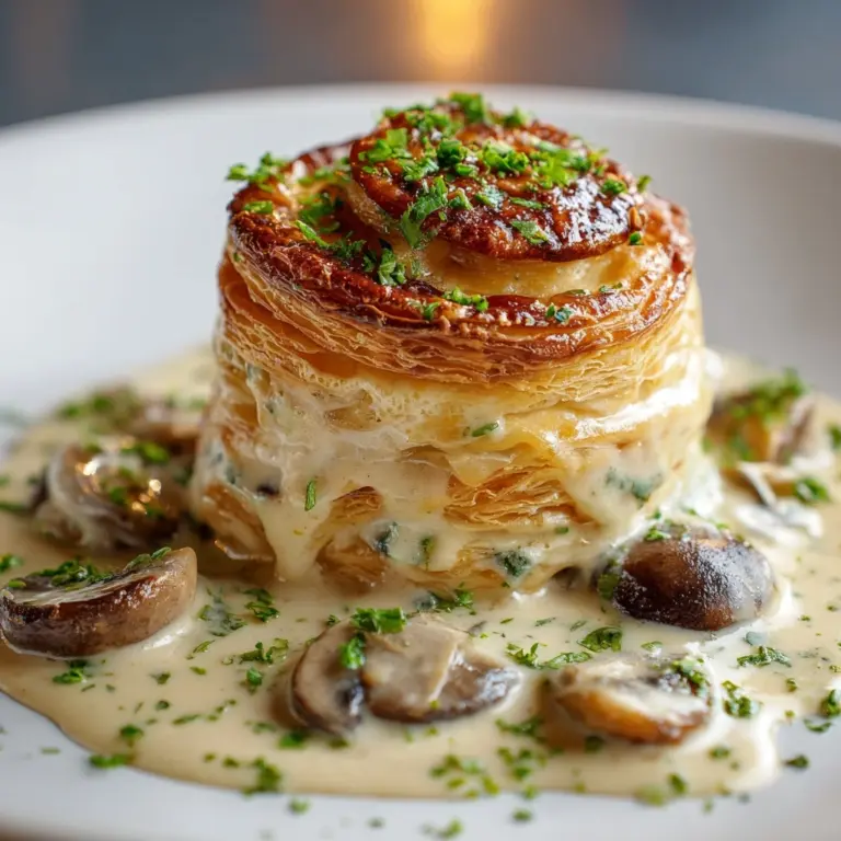 Vol-au-Vent with Creamy Mushroom Filling Recipe