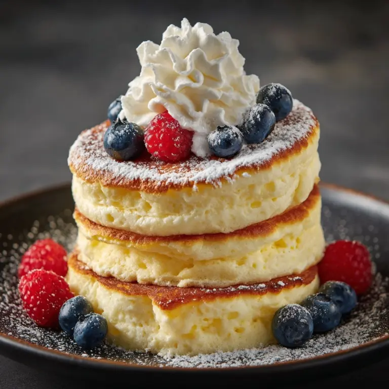 Fluffy Japanese Soufflé Pancakes: A Cloud-Like Delight Recipe
