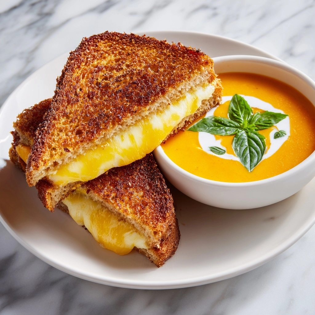 Easy Tomato Soup with Grilled Cheese Recipe - Recipe Image