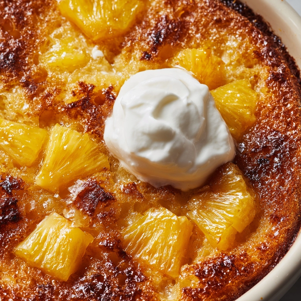 Pineapple Upside Down Bread Pudding Recipe - Recipe Image
