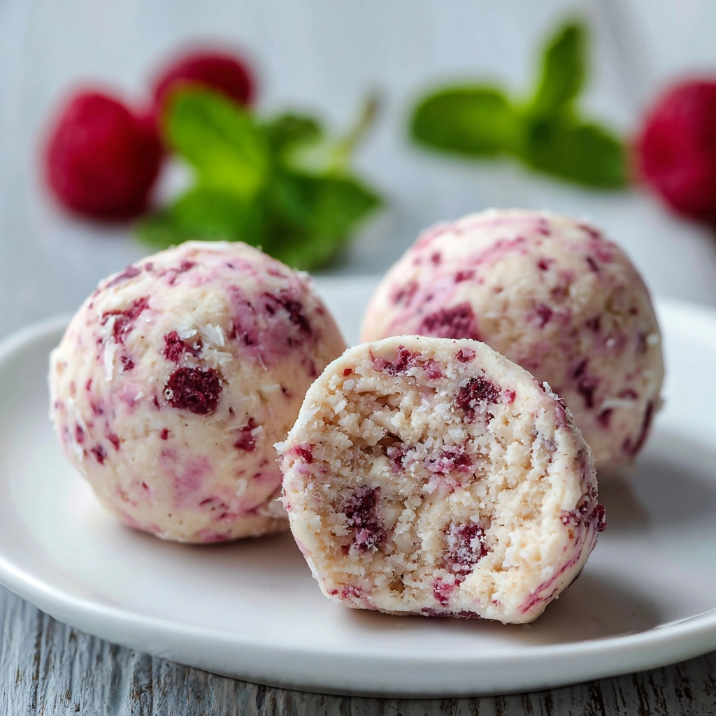 Raspberry Cheesecake Protein Balls Recipe - Recipe Image