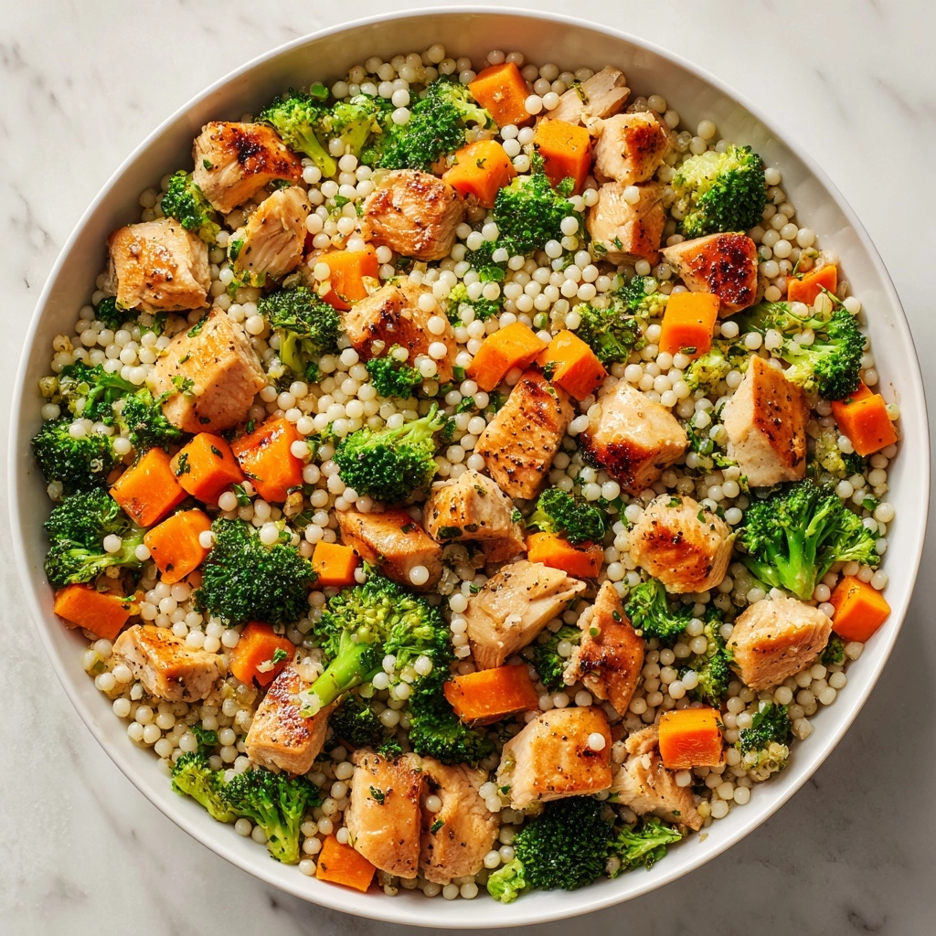 Roasted Butternut Squash Broccoli Cheddar Chicken Couscous Recipe - Recipe Image