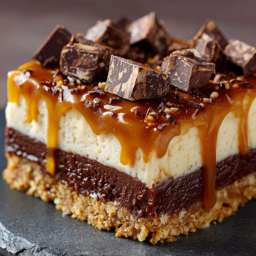 No Bake Chocolate Caramel Cheesecake Bites Recipe - Recipe Image