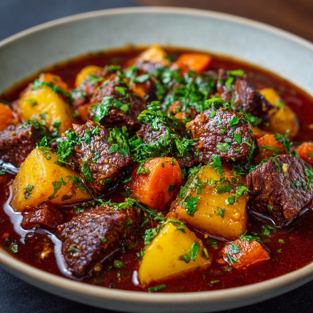 Melt-in-Your-Mouth Beef Stew with Vegetable Ragout Recipe - Recipe Image