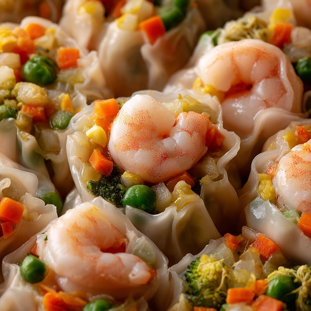 Shrimp and Vegetable Dumplings Recipe - Recipe Image