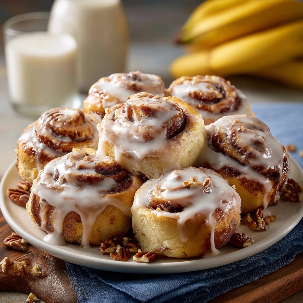 One-Bowl Banana Bread Cinnamon Rolls Recipe - Recipe Image