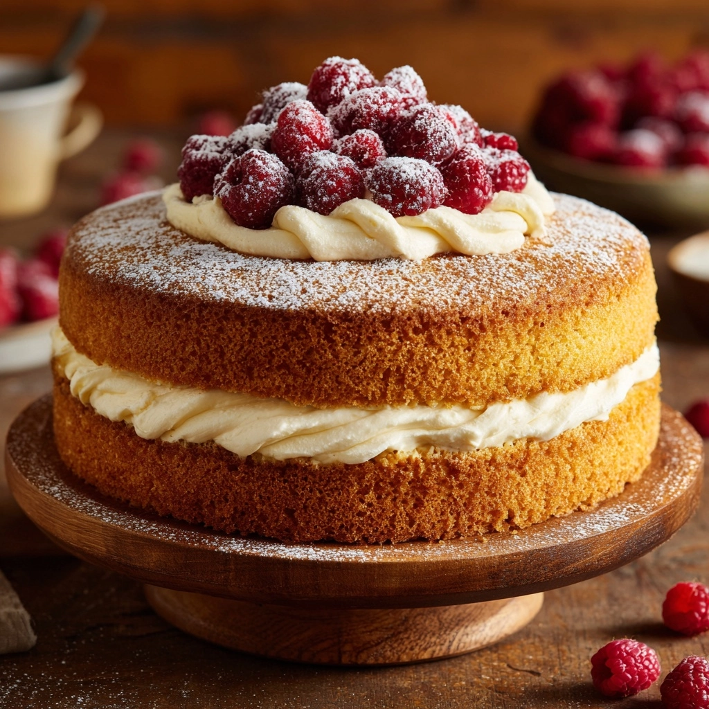 Meyer Lemon Olive Oil Cake with Creamy Raspberry Delight Recipe - Recipe Image