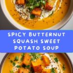 Spicy Butternut Squash Sweet Potato Soup Recipe