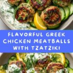 Greek Chicken Meatballs with Homemade Tzatziki Sauce Recipe
