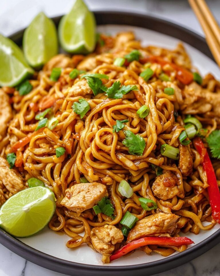 Chili Garlic Chicken with Asian Noodles Recipe