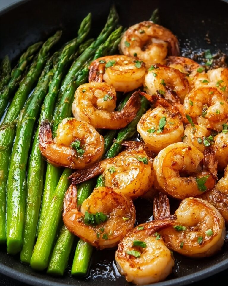 Shrimp and Asparagus Skillet with Lemon and Garlic Recipe
