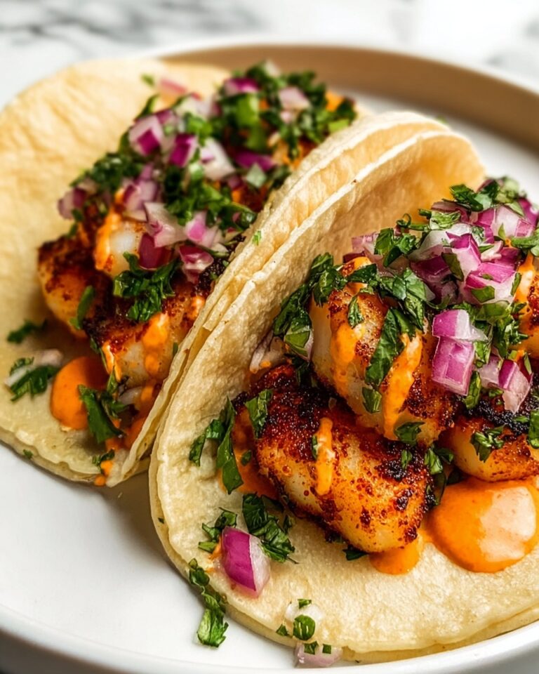 Crispy Fish Tacos with Colorful Slaw and Creamy Cilantro Sauce Recipe