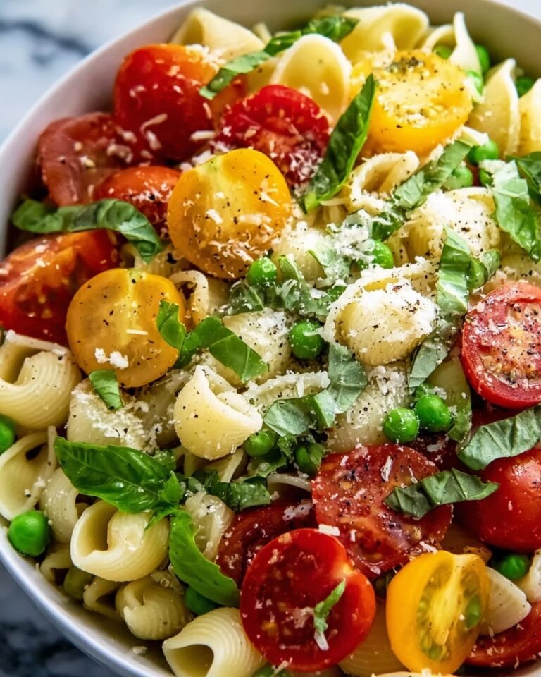 Summer Pasta Salad with Cherry Tomatoes, Feta, and Fresh Basil Recipe