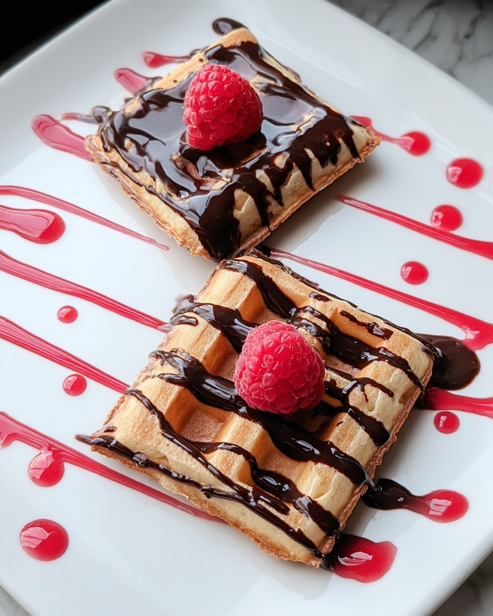 Chocolate Fudge Pop Tarts with Raspberry Glaze Recipe - Recipe Image