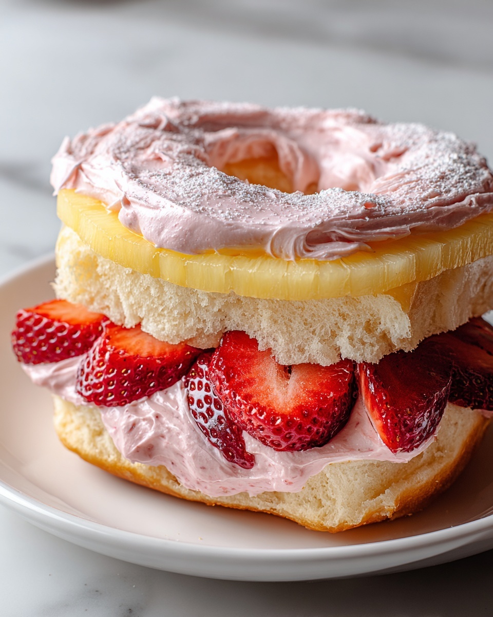 Strawberry and Cream Cheese Pineapple Bun Recipe - Recipe Image