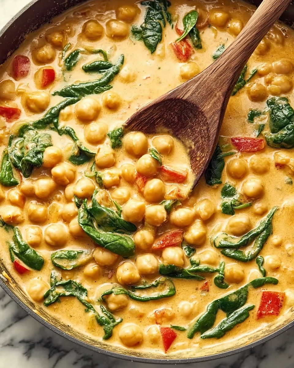 Creamy Sun-Dried Tomato Chickpeas Recipe - Recipe Image