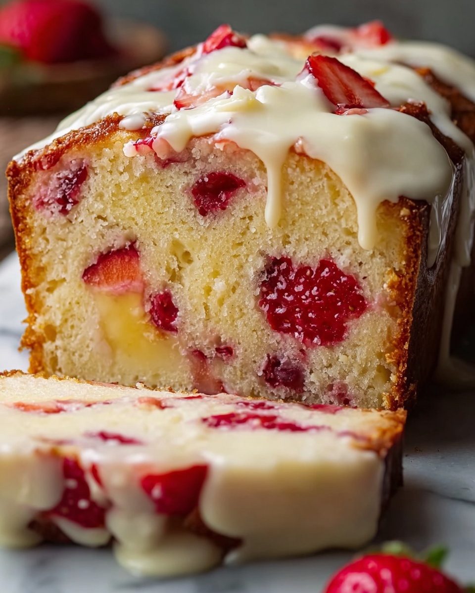 Sourdough White Chocolate Chip Strawberry Bread Recipe - Recipe Image