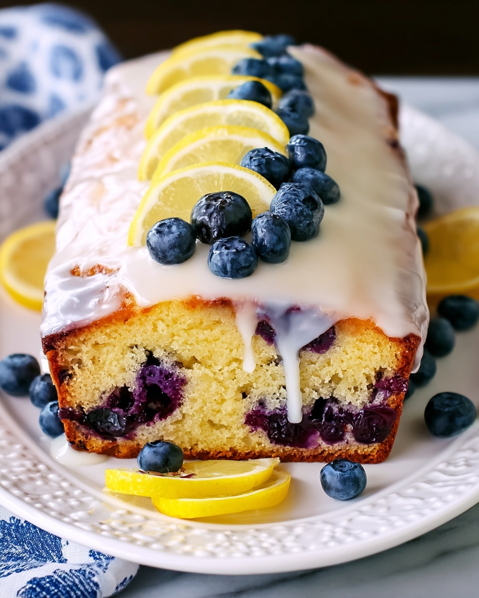 Lemon Blueberry Loaf with Lemon Glaze Recipe - Recipe Image