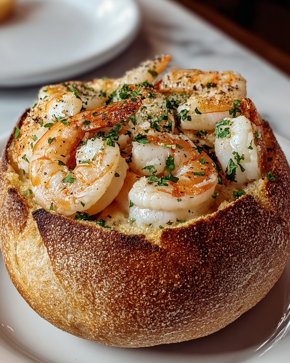 Stuffed Seafood Bread Bowl Recipe - Recipe Image