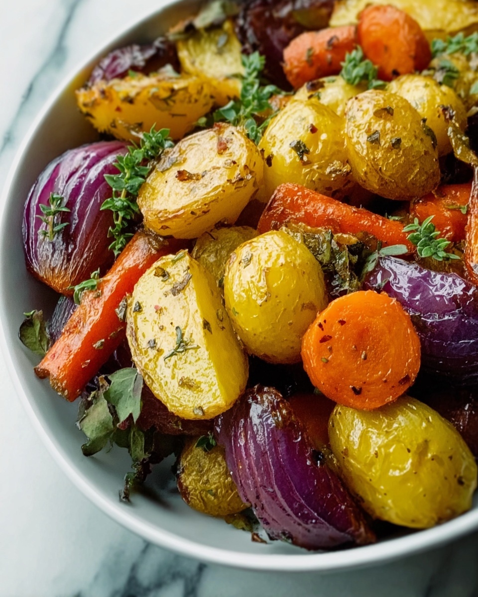 Roasted Winter Vegetable Salad with Maple Dijon Dressing Recipe - Recipe Image