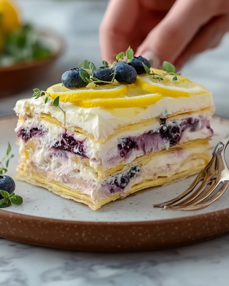 Lemon Blueberry Lasagna Recipe - Recipe Image