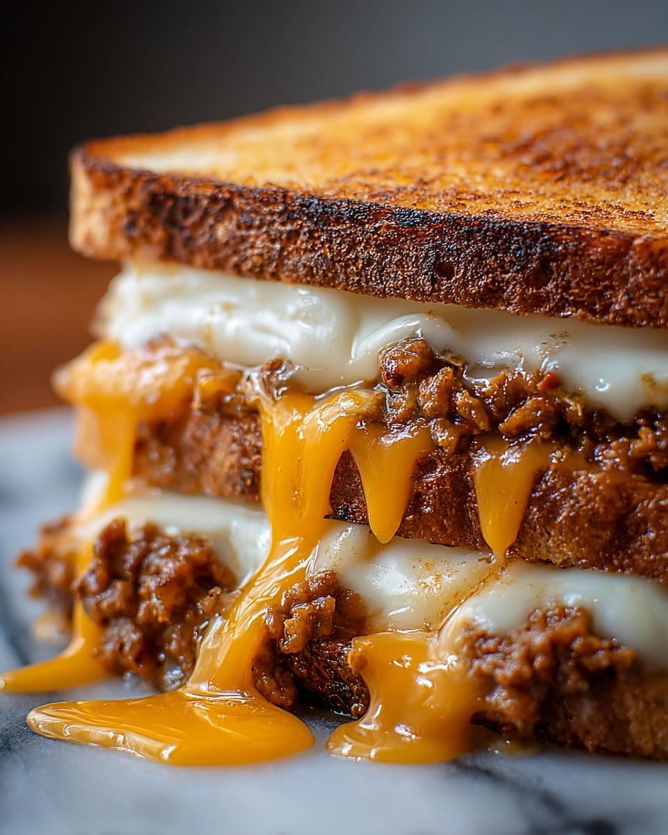 Meatloaf Grilled Cheese Melt Recipe - Recipe Image