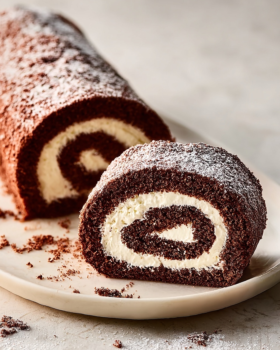 Chocolate Swiss Roll Recipe - Recipe Image