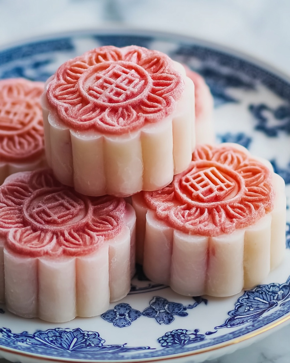 Strawberry Snow Skin Mooncakes Recipe - Recipe Image