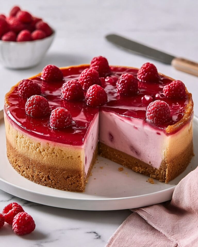 Easy Baked Raspberry Cheesecake Recipe