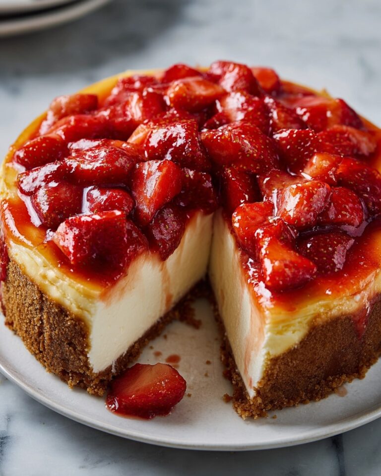 Next Level Baked Strawberry Cheesecake Recipe