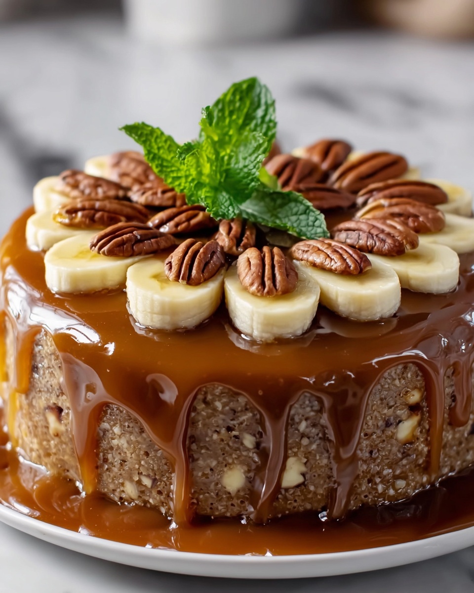 Banana Pecan Caramel Cake Recipe - Recipe Image