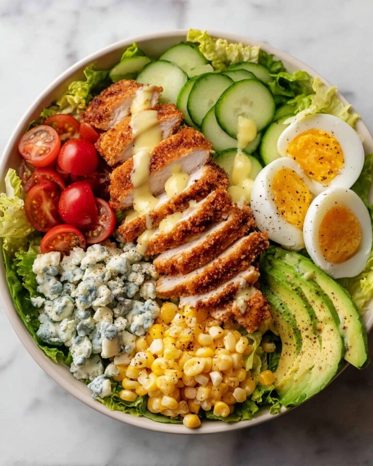 Crusted Chicken Cobb Salad with Honey Mustard Dressing Recipe