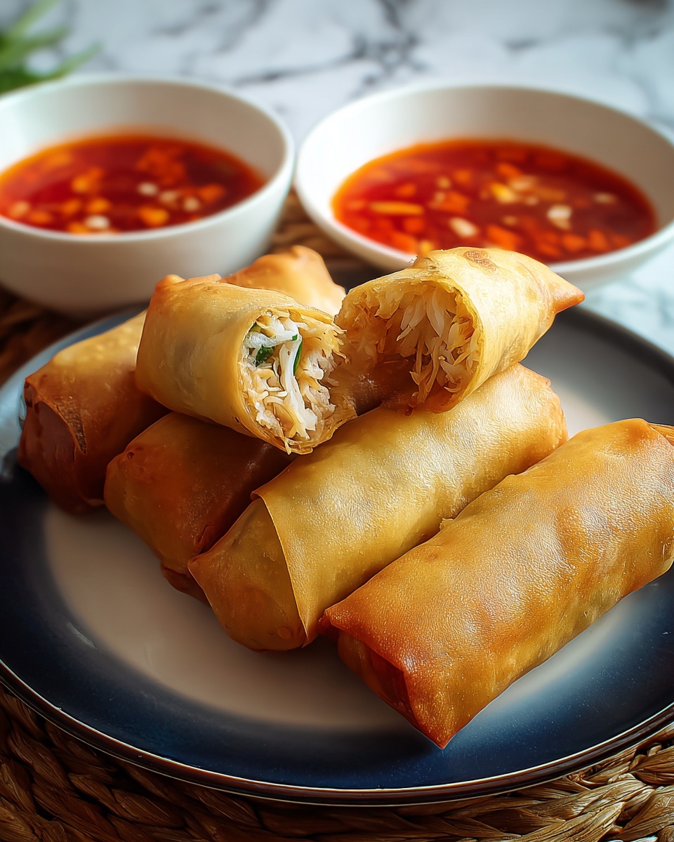 Easy Chicken Spring Rolls Recipe - Recipe Image